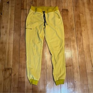 Figs light gold medium tall joggers
